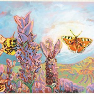 muurschildering lavendel